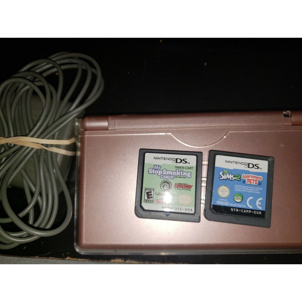 NINTENDO DS LITE METALLIC ROSE GOLD WITH STYLUS & CHARGER  HANDHELD SYST…